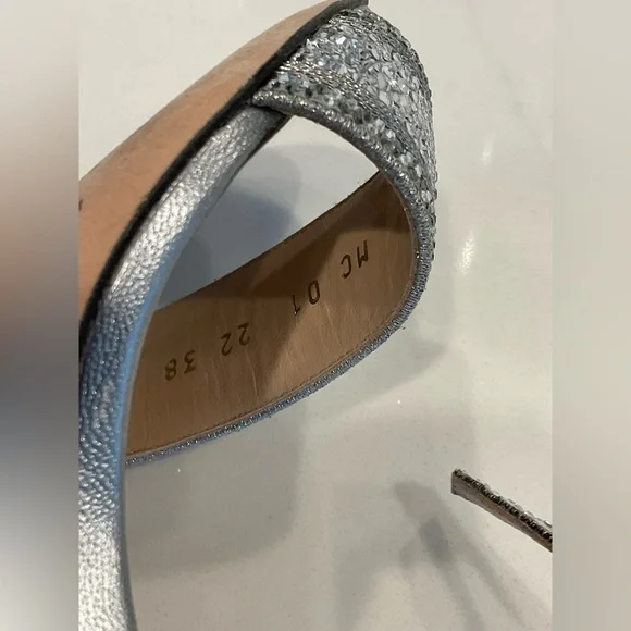 Dior Dway Heeled Sandals Metallic Thread Embroidery Strass size 38 - Picture 11 of 14